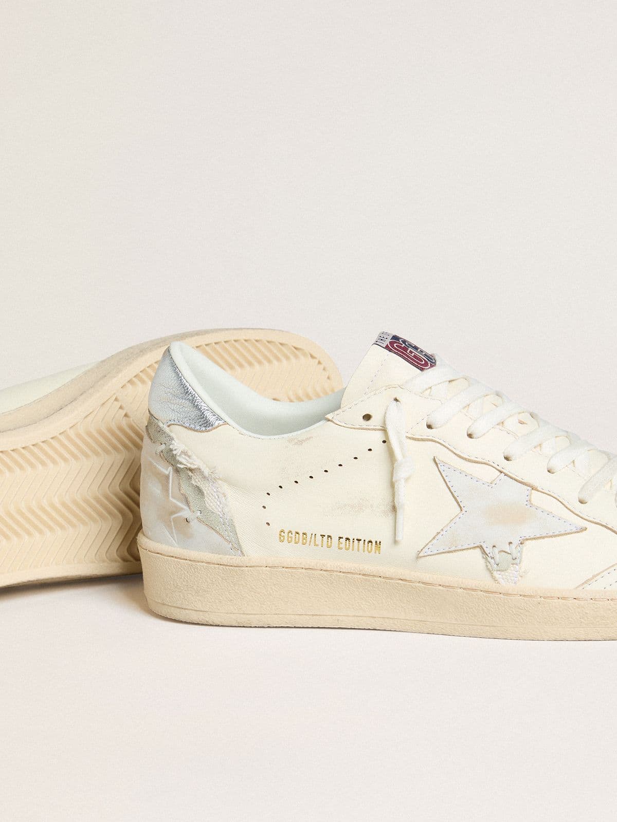 Women’s Ball Star LTD with patchwork star and metallic leather heel tab - Golden Goose Women