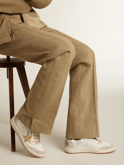 Women’s Ball Star LTD with beige star and black heel tab - Golden Goose Women