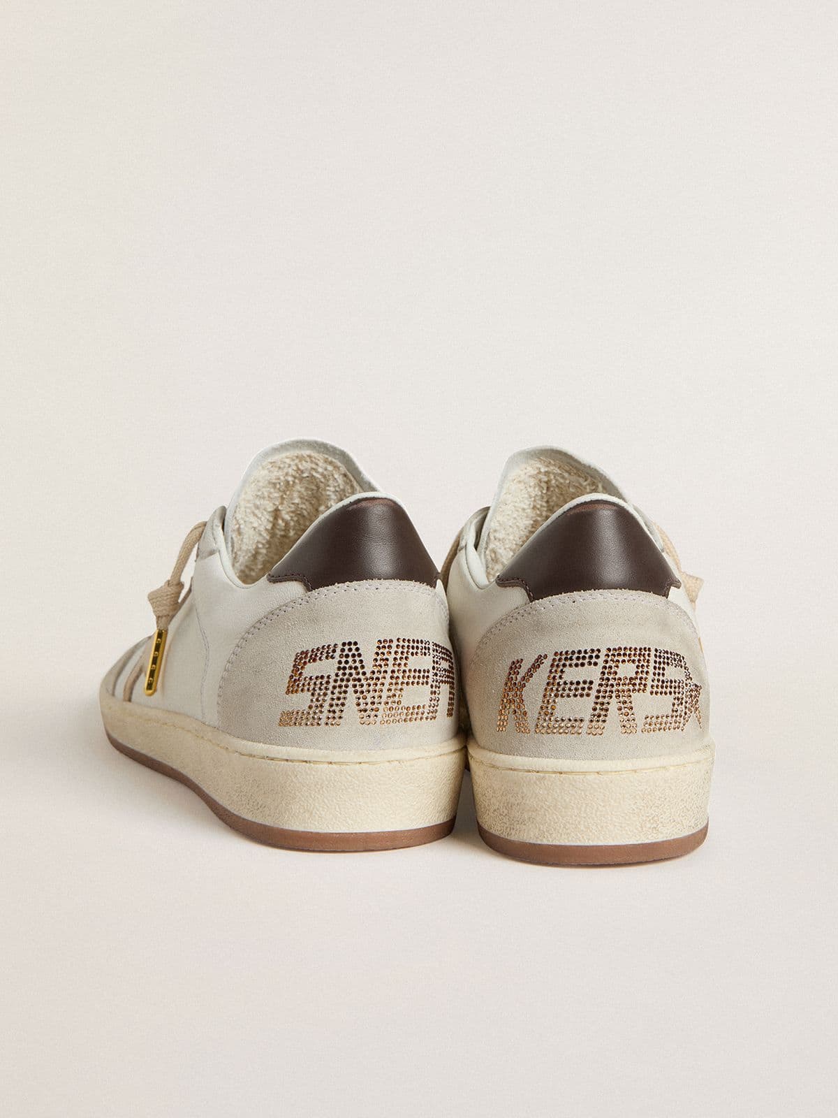 Women’s Ball Star LTD with beige star and black heel tab - Golden Goose Women