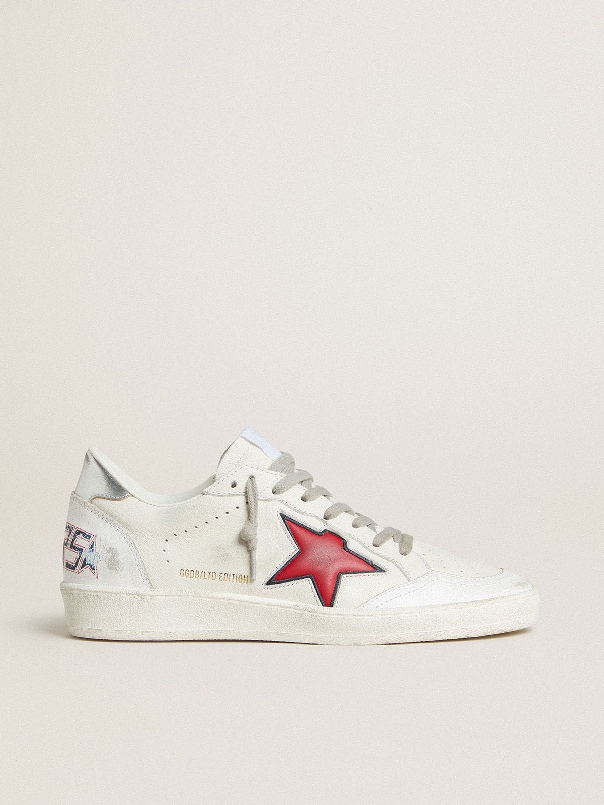 Women’s Ball Star LTD with red star and silver heel tab - Golden Goose Women