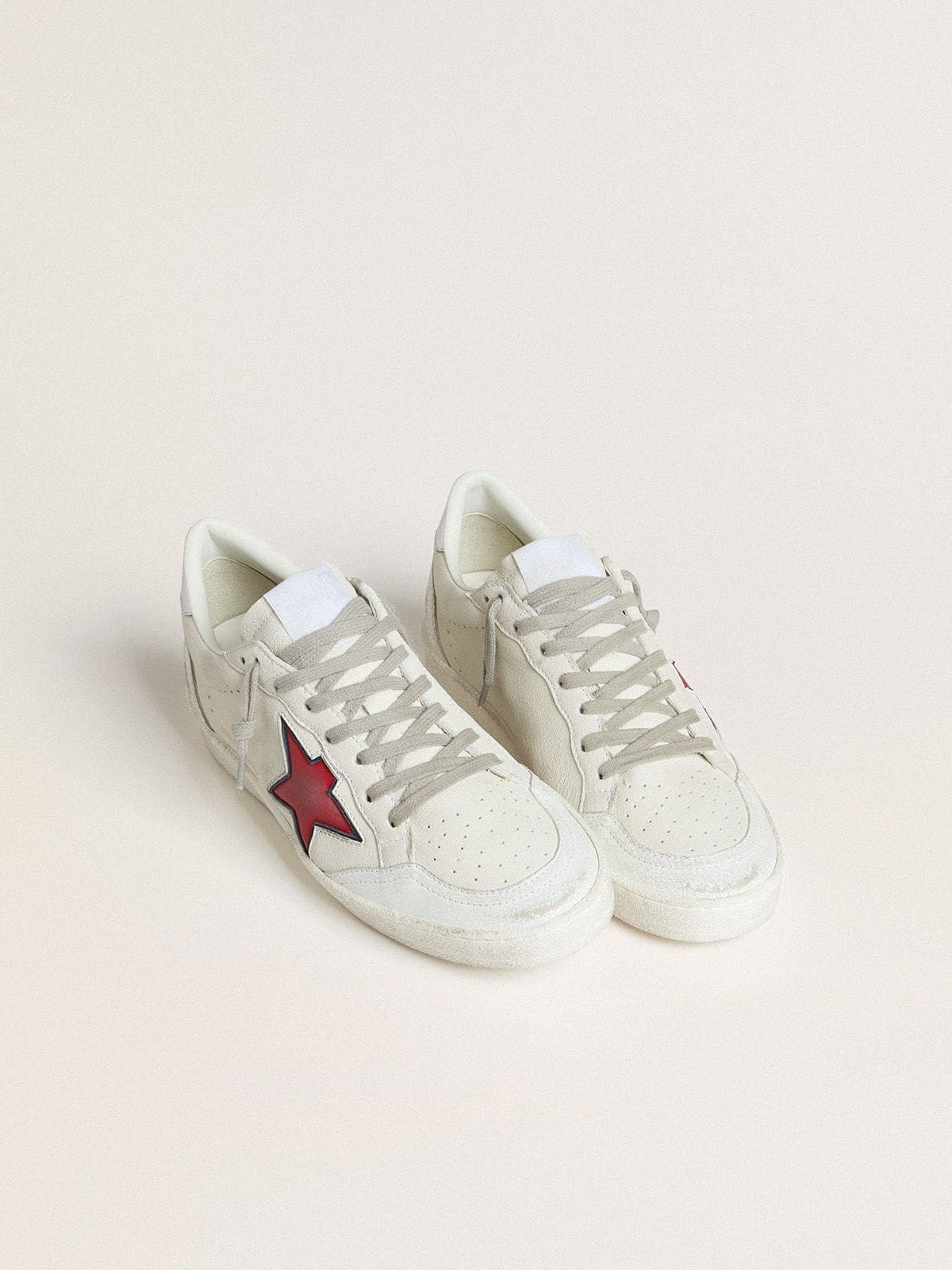 Women’s Ball Star LTD with red star and silver heel tab - Golden Goose Women