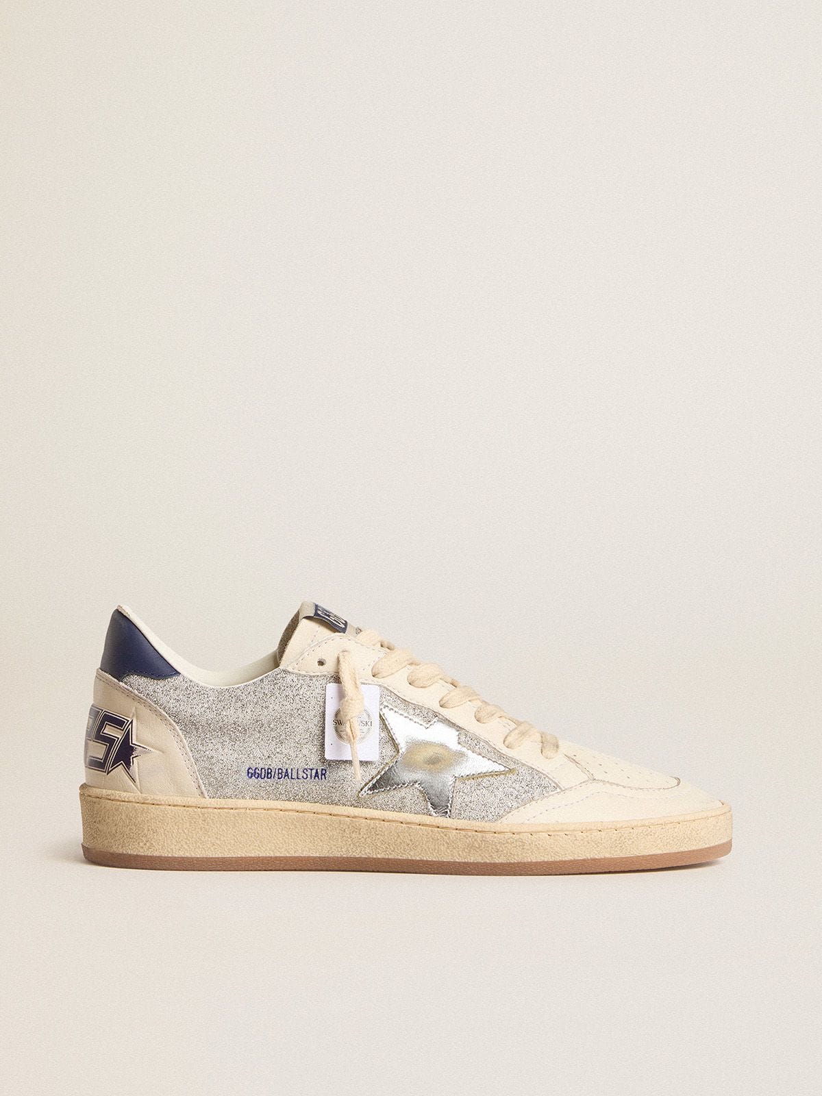 Women's Ball Star LTD in Swarovski crystals and leather with gold laminated star - Golden Goose Women