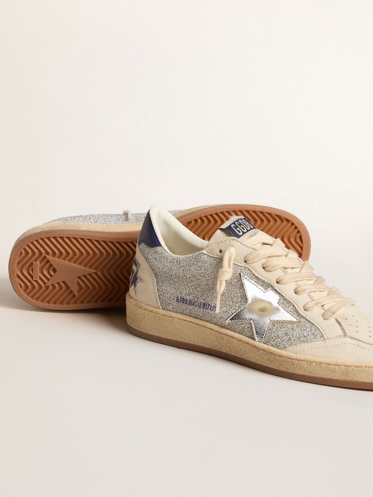 Women's Ball Star LTD in Swarovski crystals and leather with gold laminated star - Golden Goose Women