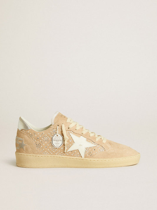 Ball Star in suede and Swarovski crystals with leather star and metallic heel tab - Golden Goose Women