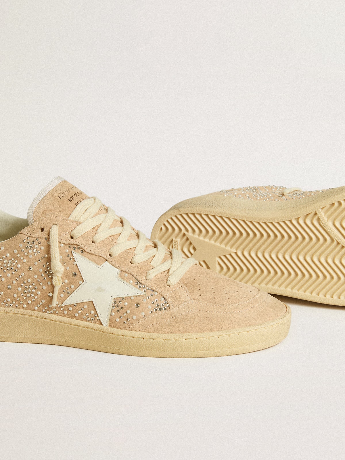 Ball Star in suede and Swarovski crystals with leather star and metallic heel tab - Golden Goose Women