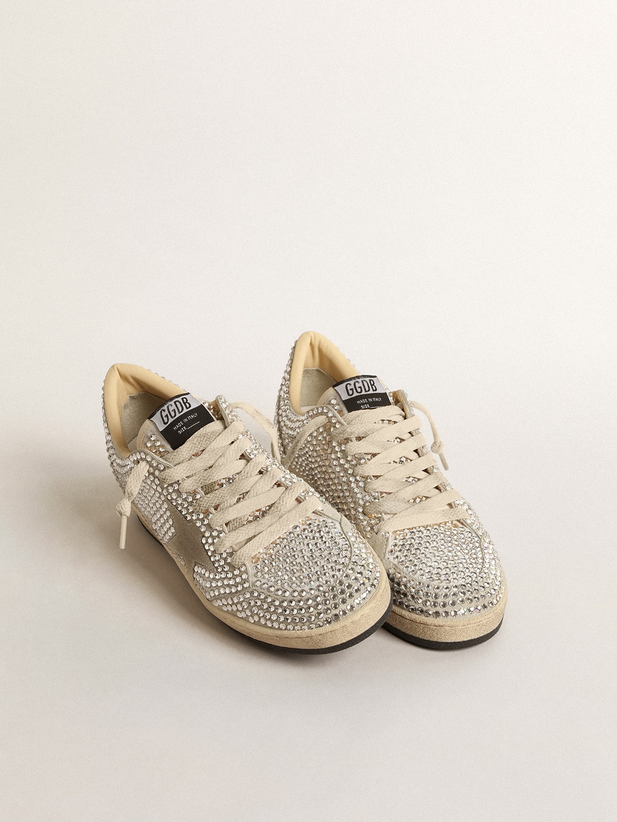 Women’s Ball Star  with Swarovski crystals and gray suede star - Golden Goose Women