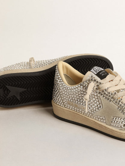 Women’s Ball Star  with Swarovski crystals and gray suede star - Golden Goose Women