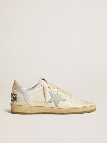 Ball Star in nylon and leather with pink and light blue star and beige heel tab - Golden Goose Women