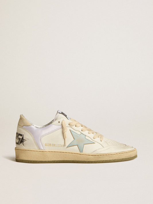 Ball Star in nylon and leather with pink and light blue star and beige heel tab - Golden Goose Women