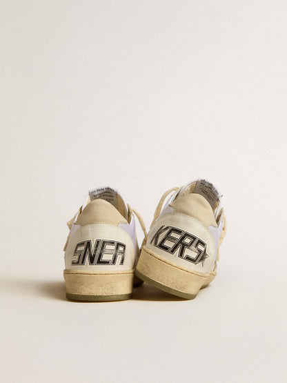 Ball Star in nylon and leather with pink and light blue star and beige heel tab - Golden Goose Women