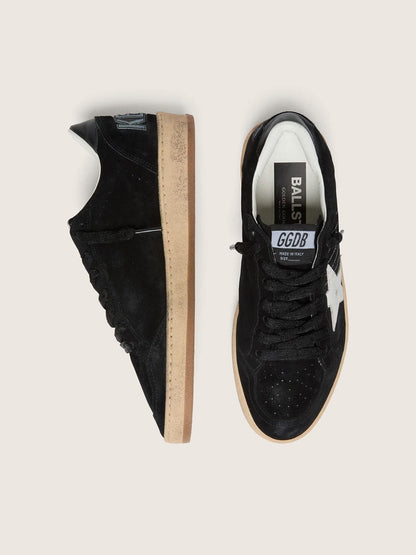 Women's Ball Star in black suede with white leather star - Golden Goose Women
