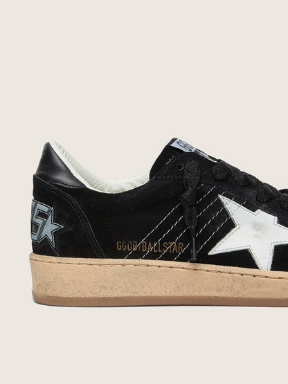 Women's Ball Star in black suede with white leather star - Golden Goose Women
