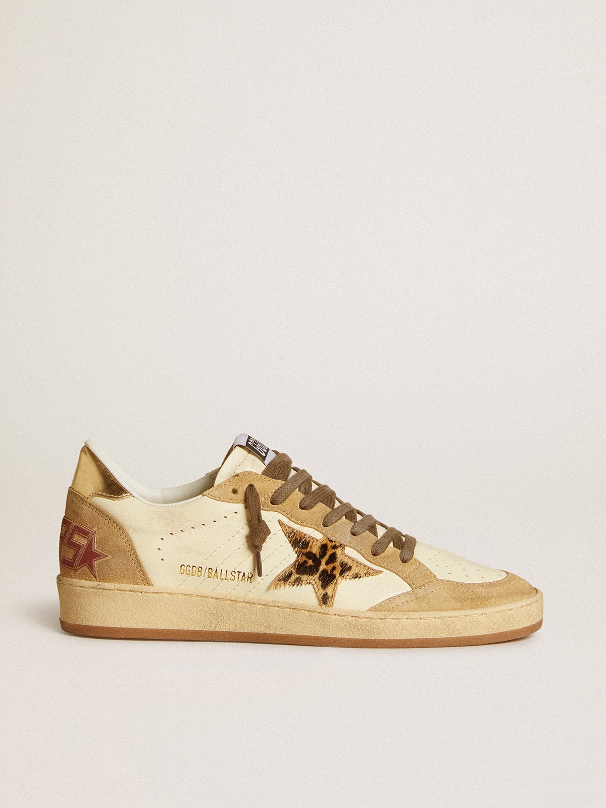 Women's Ball Star in nappa and suede with pony skin star and metallic heel tab - Golden Goose Women