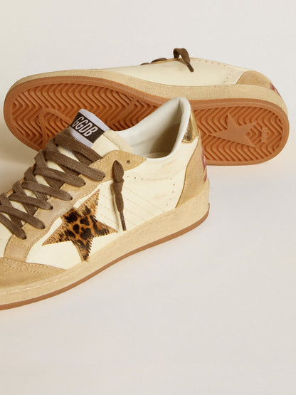 Women's Ball Star in nappa and suede with pony skin star and metallic heel tab - Golden Goose Women