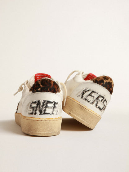 Ball Star in nappa with leopard-print pony skin star and heel tab - Golden Goose Women