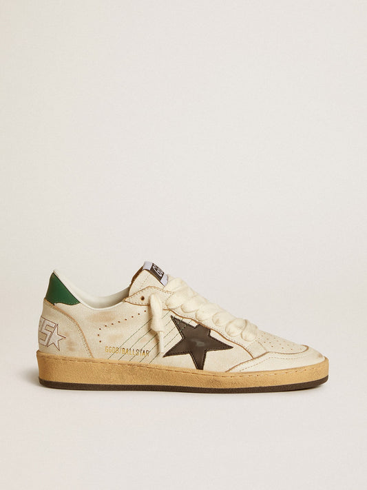 Women’s Ball Star with black leather star and green leather heel tab - Golden Goose Women