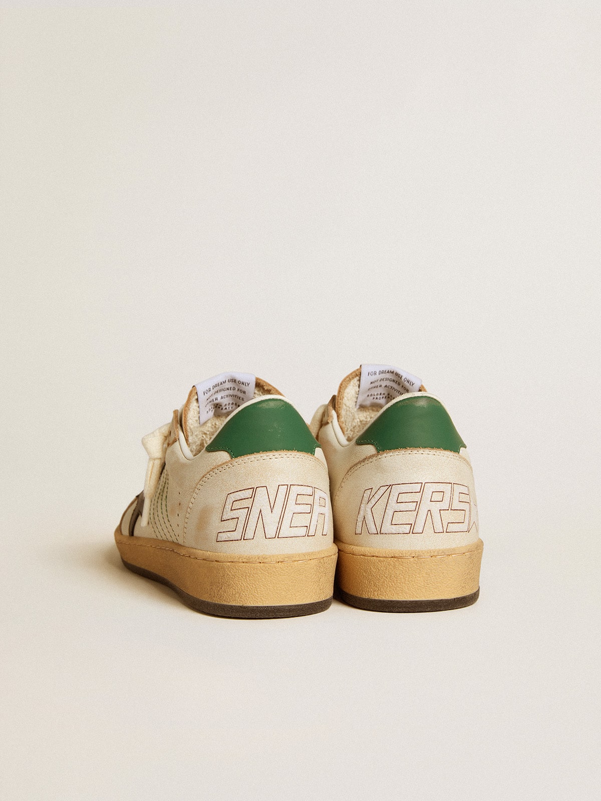 Women’s Ball Star with black leather star and green leather heel tab - Golden Goose Women