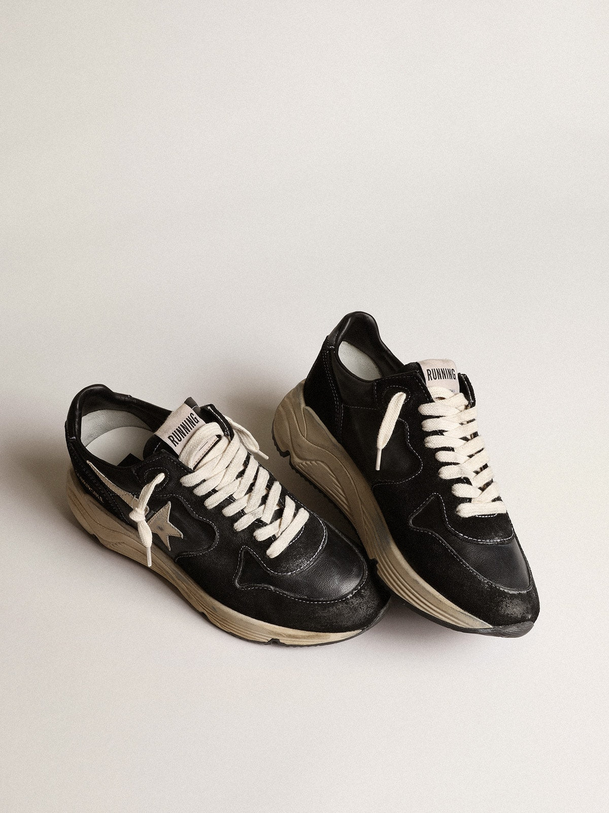 Women's Running Sole in black nappa and suede - Golden Goose Women