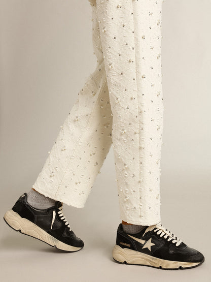Women's Running Sole in black nappa and suede - Golden Goose Women