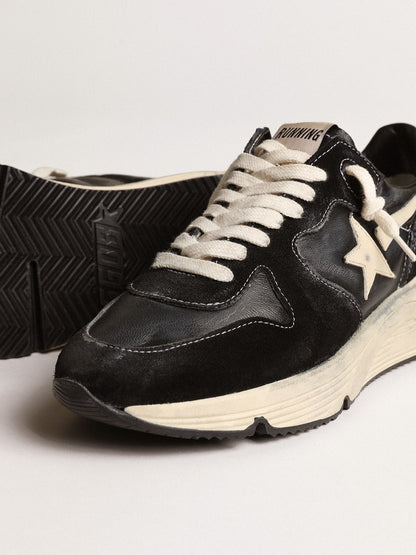 Women's Running Sole in black nappa and suede - Golden Goose Women