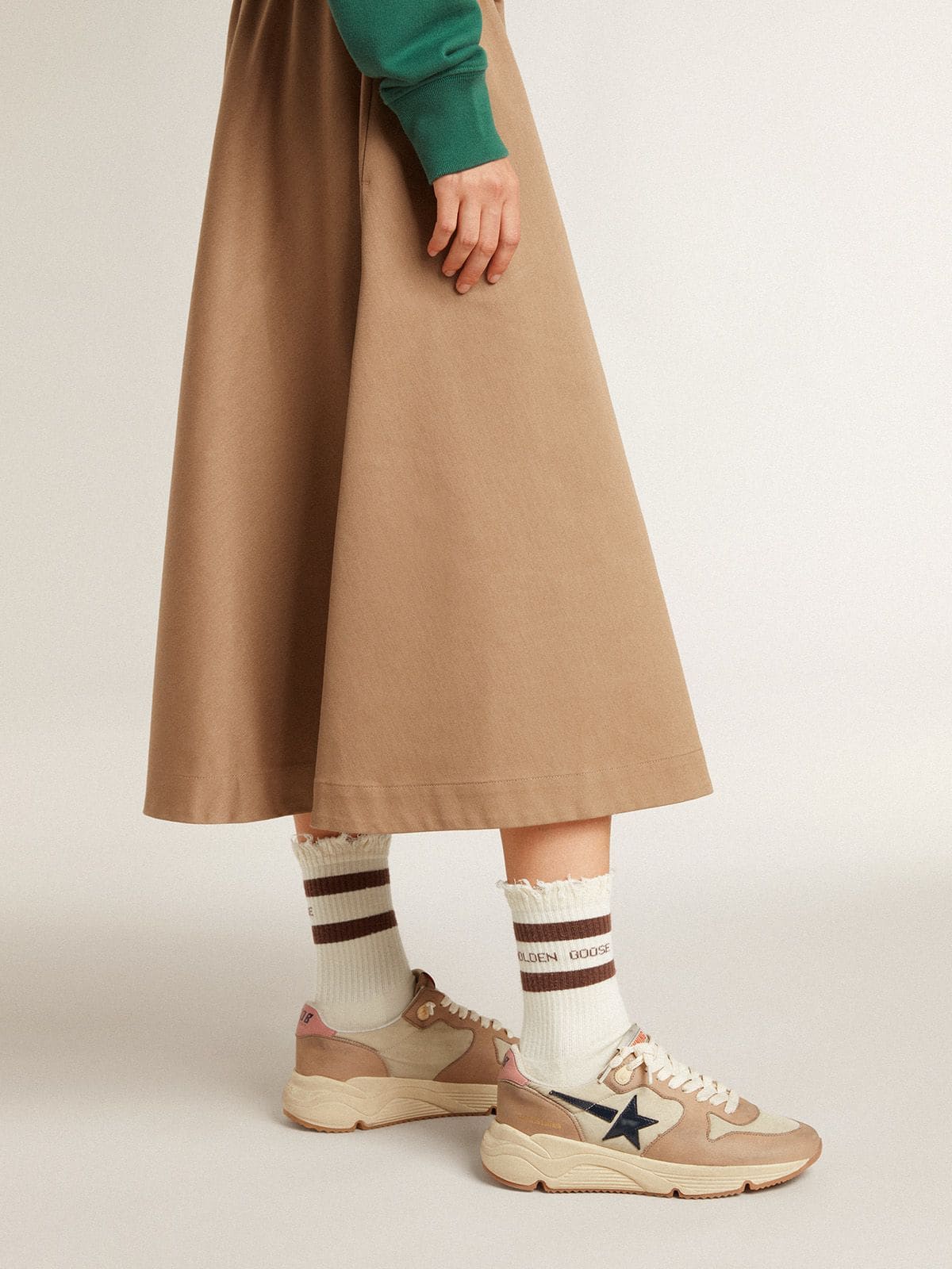 Running Sole LTD in nylon and nubuck with leather star and heel tab - Golden Goose Women
