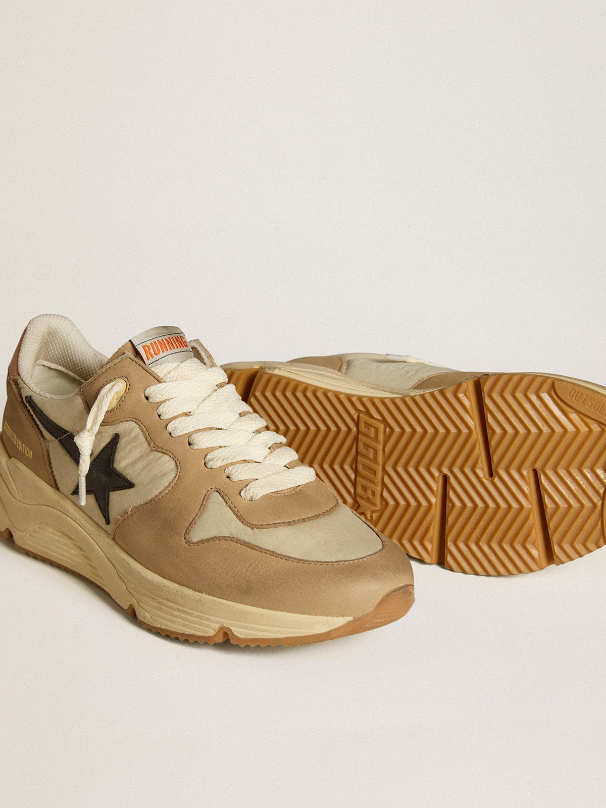 Running Sole LTD in nylon and nubuck with leather star and heel tab - Golden Goose Women