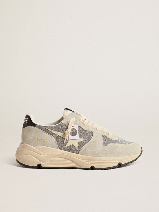 Women's Running Sole embellished with Swarovski crystals and ivory star - Golden Goose Women
