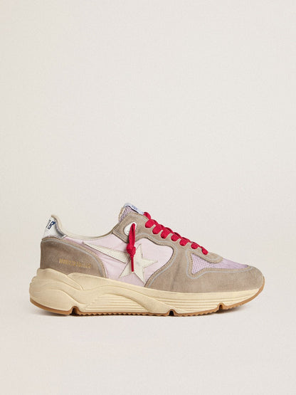 Running Sole LTD in pink nylon with white leather star - Golden Goose Women