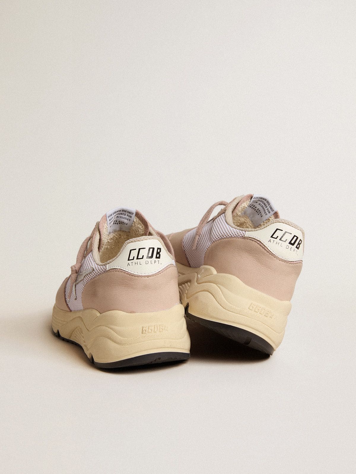 Women’s Running Sole in mesh and nubuck with silver metallic leather star - Golden Goose Women