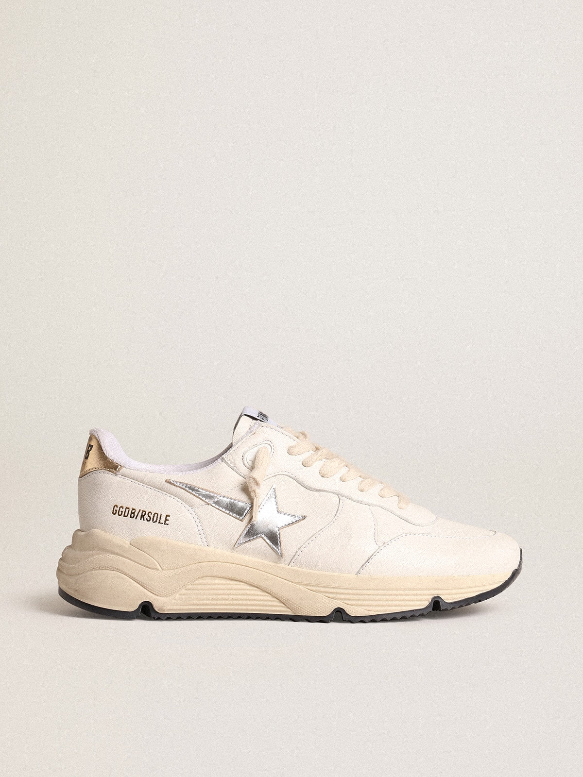 Running Sole in nappa with silver star and gold leather heel tab - Golden Goose Women