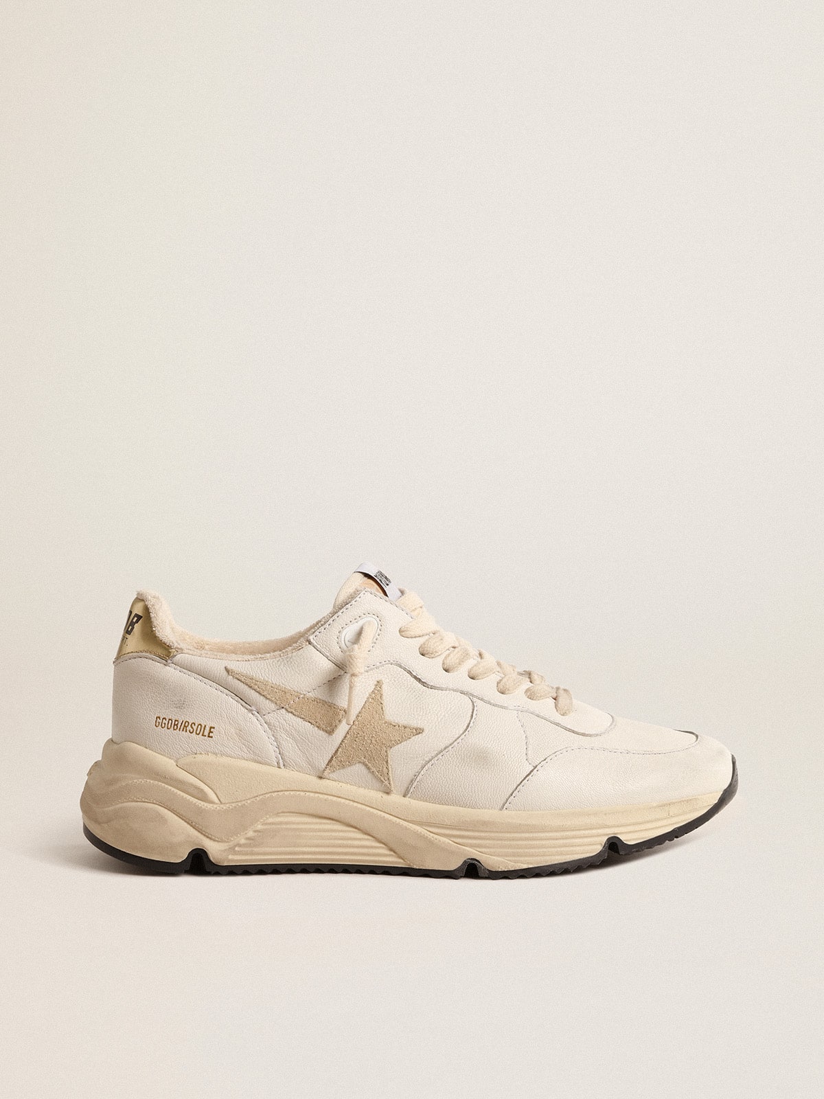 Women's Running Sole  in nappa with suede star and gold heel tab - Golden Goose Women