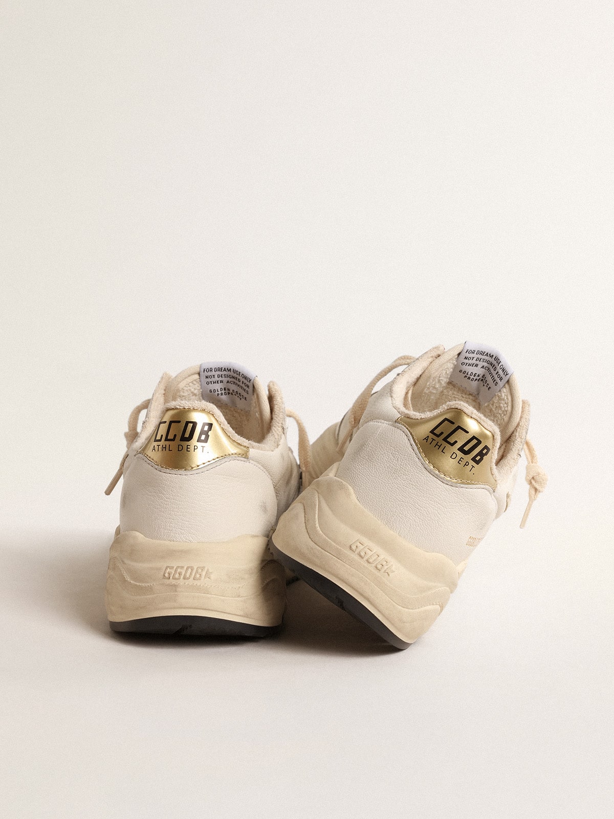 Women's Running Sole  in nappa with suede star and gold heel tab - Golden Goose Women
