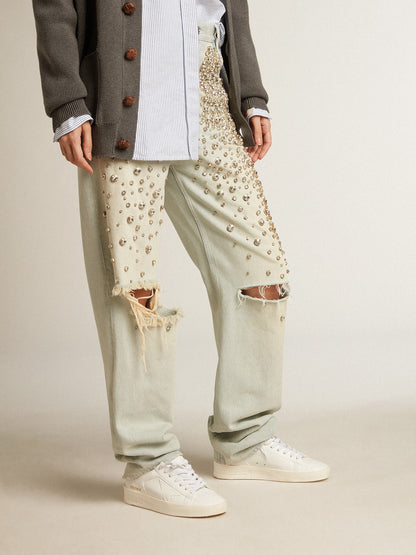 Women’s bio-based Stardan with white star and heel tab - Golden Goose Women