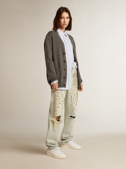 Women’s bio-based Stardan with white star and heel tab - Golden Goose Women