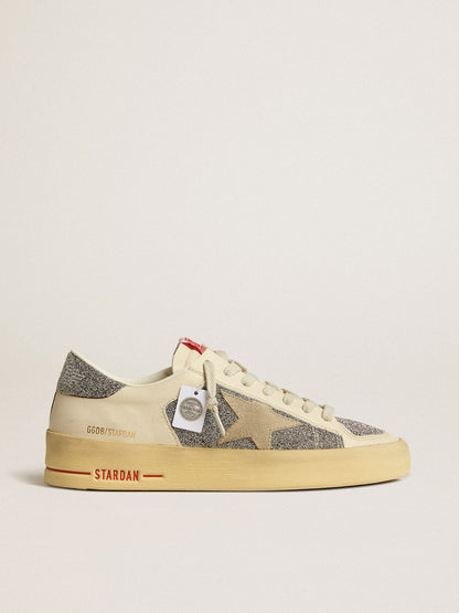 Women's Stardan in suede with sand star and silver Swarovski crystal inserts - Golden Goose Women