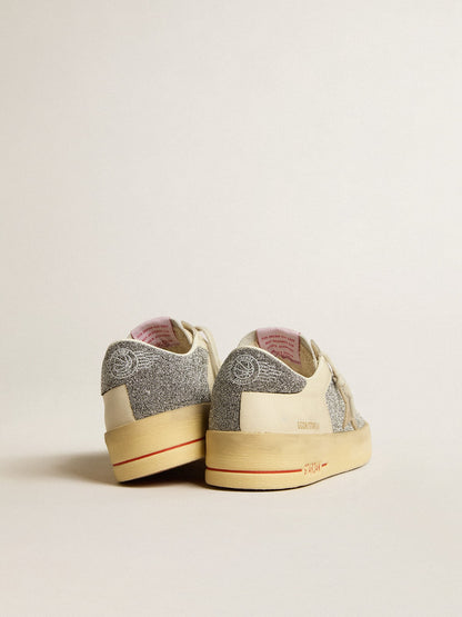 Women's Stardan in suede with sand star and silver Swarovski crystal inserts - Golden Goose Women