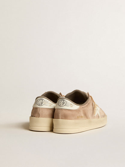 Women's Stardan in old rose suede with white leather star and heel tab - Golden Goose Women