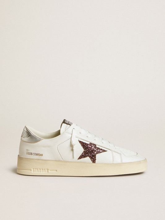 Women's Stardan in nappa with glitter star and metallic leather heel tab - Golden Goose Women