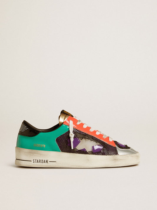 Women's Stardan LAB in patent leather and mesh with rubber star - Golden Goose Women