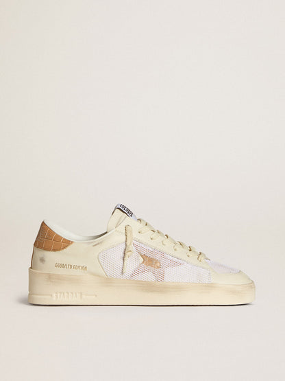 Women's Stardan LTD with beige leather star and crocodile beige leather heel tab - Golden Goose Women