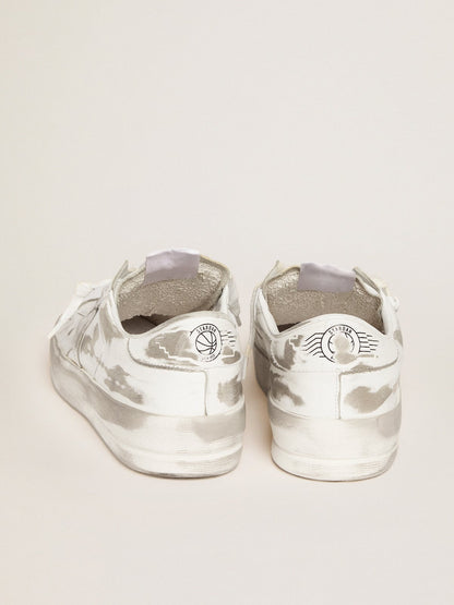 Stardan sneakers in white leather with lived-in treatment - Golden Goose Women