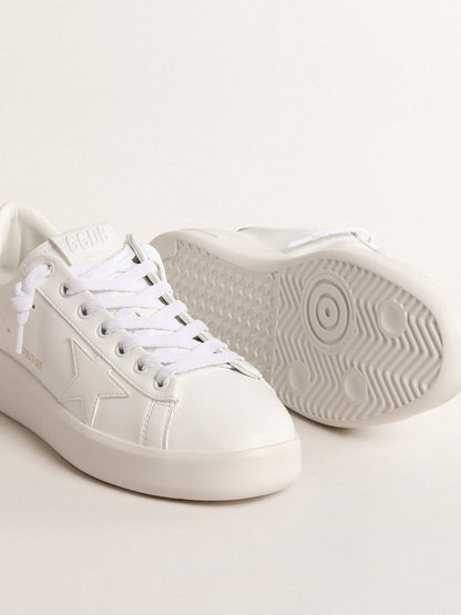 Women's bio-based Purestar with bronze metallic leather heel tab - Golden Goose Women
