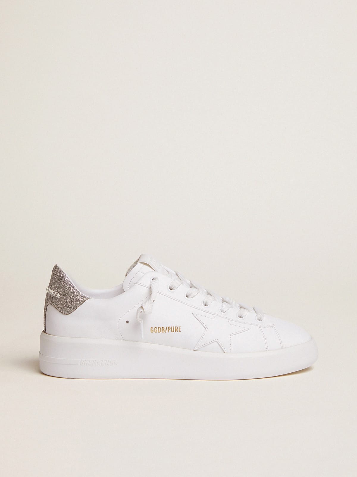 Women's Purestar sneakers with glittery silver heel tab - Golden Goose Women
