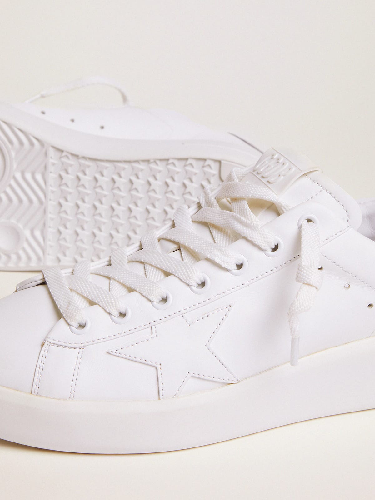 Women's Purestar sneakers with glittery silver heel tab - Golden Goose Women