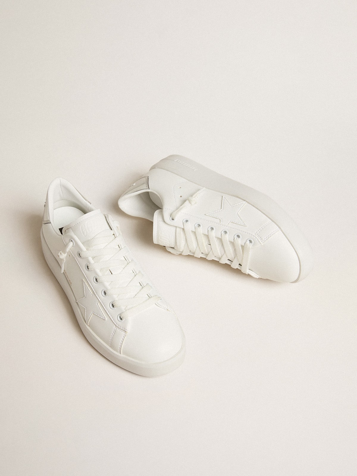 Women’s bio-based Purestar with white star and mirror-effect heel tab - Golden Goose Women