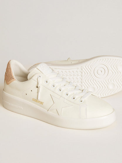 Purestar with leather star and suede heel tab with Swarovski crystals - Golden Goose Women