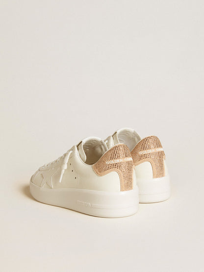 Purestar with leather star and suede heel tab with Swarovski crystals - Golden Goose Women