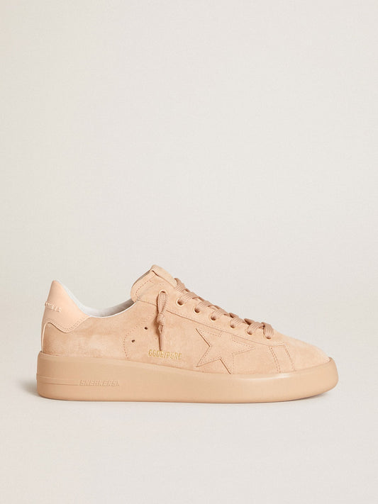 Purestar in suede with suede star and light pink leather heel tab - Golden Goose Women