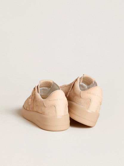 Purestar in suede with suede star and light pink leather heel tab - Golden Goose Women