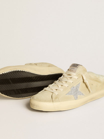 Super-Star Sabots with Swarovski crystal star and shearling lining - Golden Goose Women
